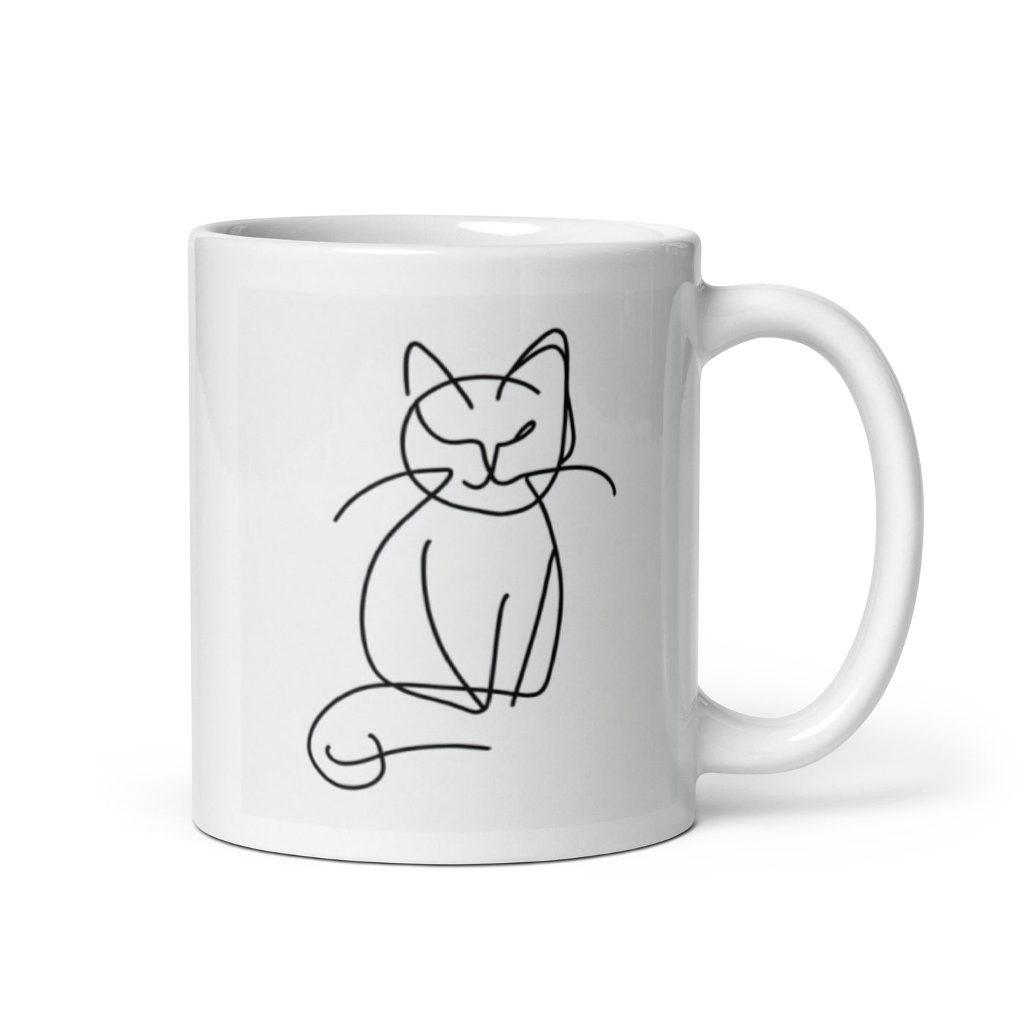 Feline White glossy mug